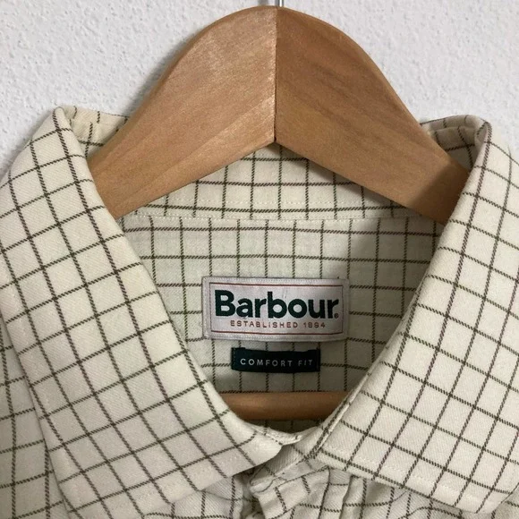 Barbour Men’s Tattersall Check Plaid Button Down Shirt // Size XL - Picture 2 of 5